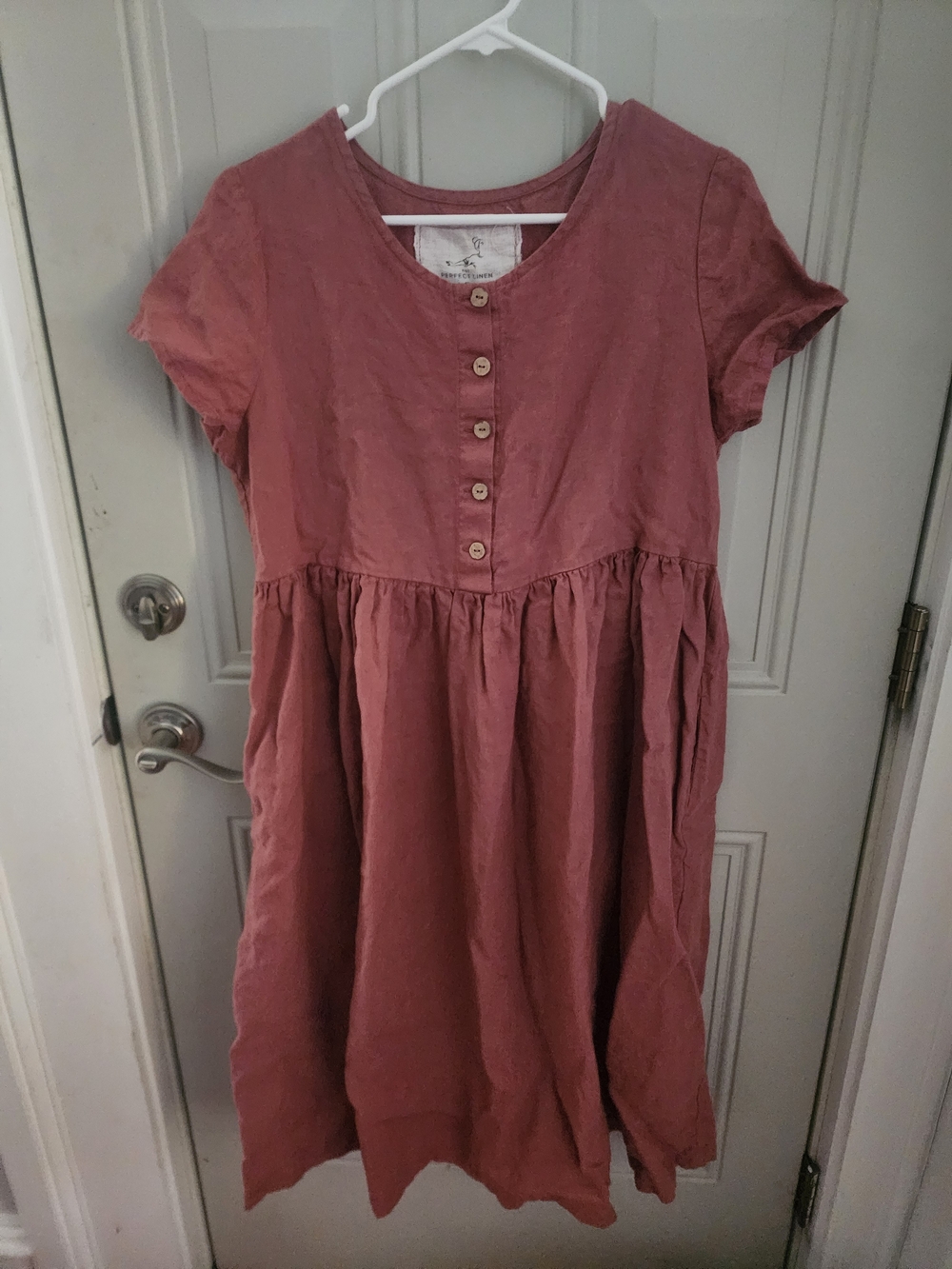 notPERFECTLINEN Cinnamon Rose Mama Maxi Dress M/L
